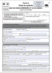 Formulaire permis de construire 2013