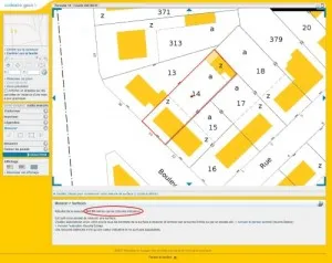 Plan cadastral surface