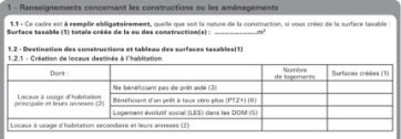 Formulaire de déclaration des éléments imposables